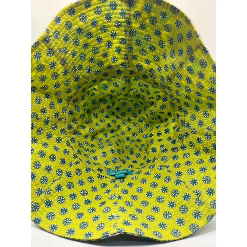 Bucket Hat Vera Bradley Green Paisley Floral Cotton Women's One size